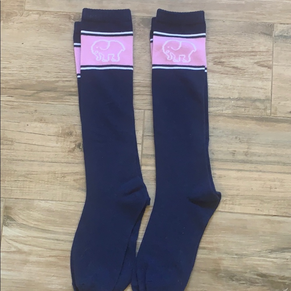Ivory Ella navy & pink socks
